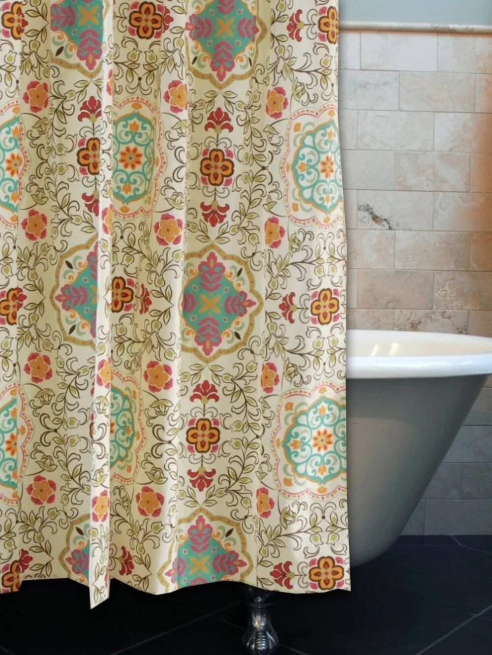Greenland Home Fashions Medallion Shower Curtain - Multicolor. 72